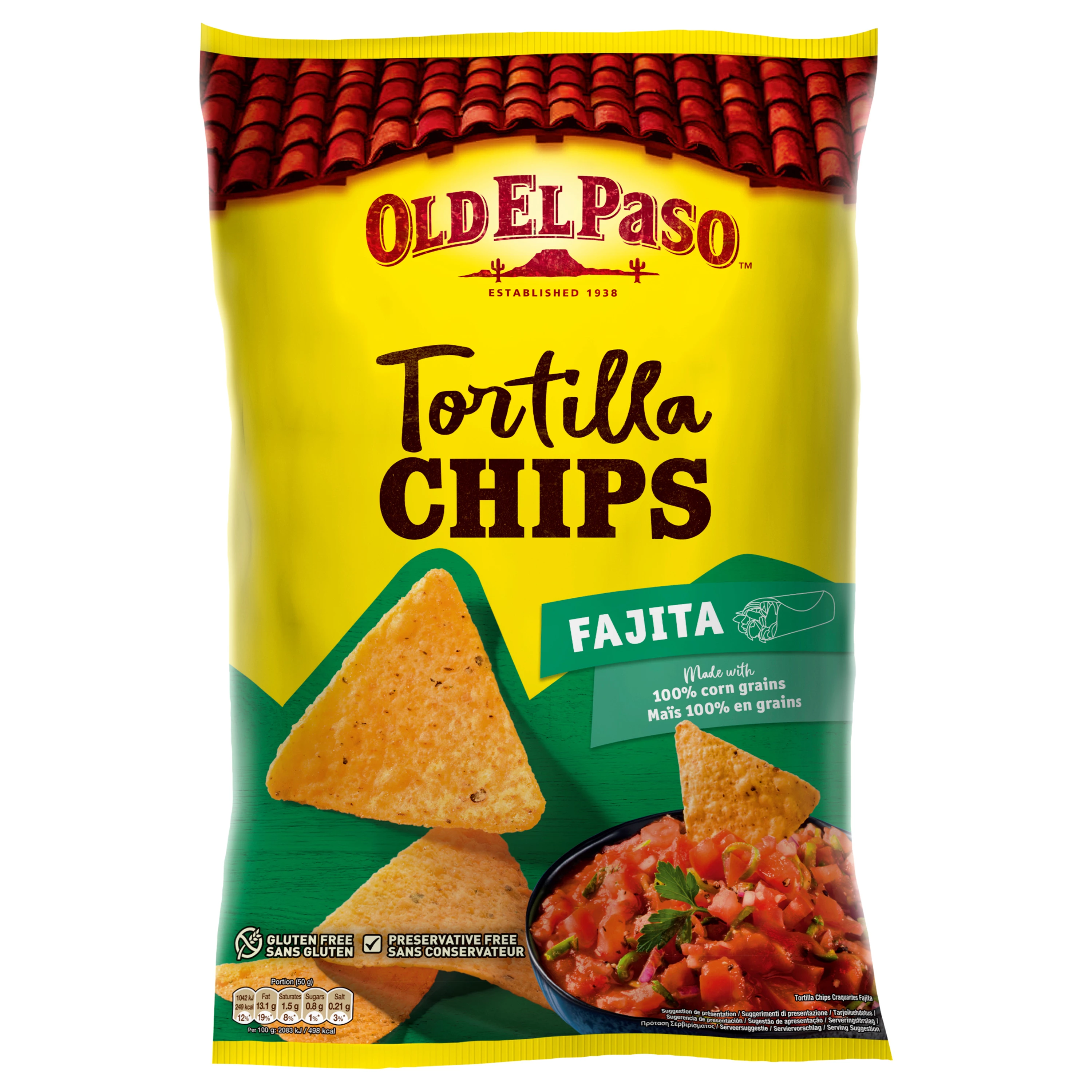 Хрустящие чипсы фахита из тортильи 185г - OLD EL PASO