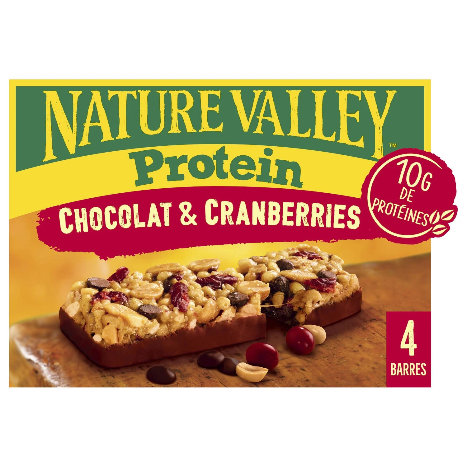 Chocolate and Cranberry Protein Cereal Bars 140g - Nature Valley