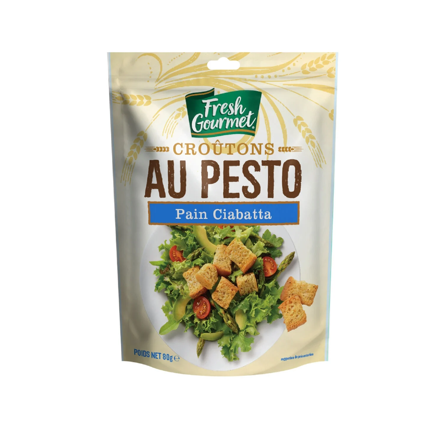 Ciabatta Croutons With Pesto 80g - Fresh Gourmet