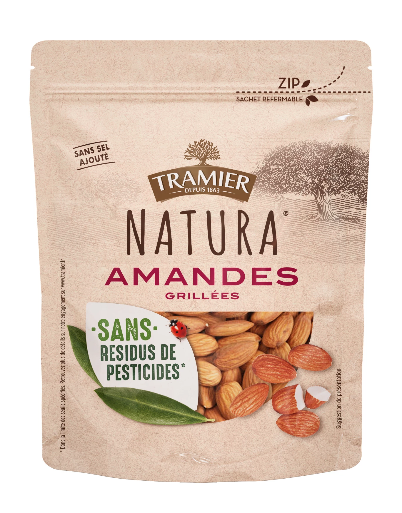 Grilled almonds, 175g - TRAMIER
