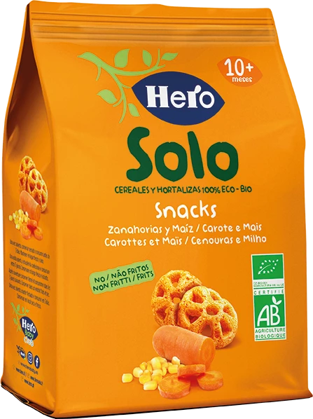 Only carrot and corn snack 40g HERO