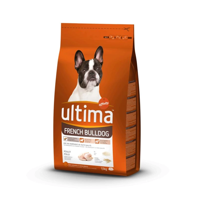 Pienso para perros adultos Bulldog Francés 1,5 kg - ULTIMA