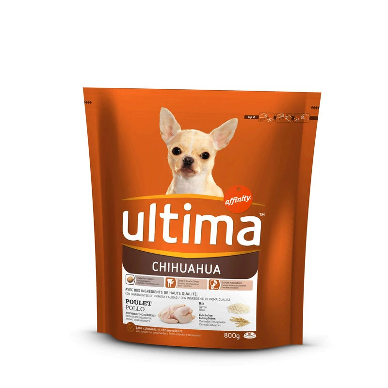 Ração para cachorro chihuahua 800 g - ULTUMA