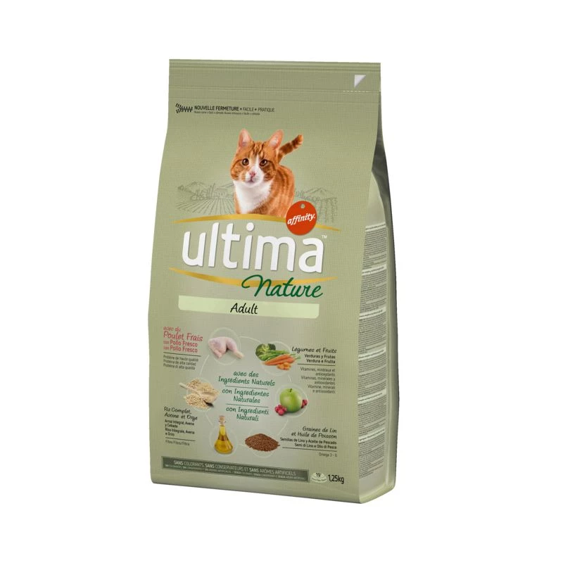 Kroketten voor kippenkatten, volwassen katten 1,25 kg - ULTIMA