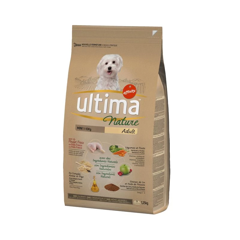 Kroketten voor honden kip honden 1-10 kg zak van 1,25 kg - ULTIMA