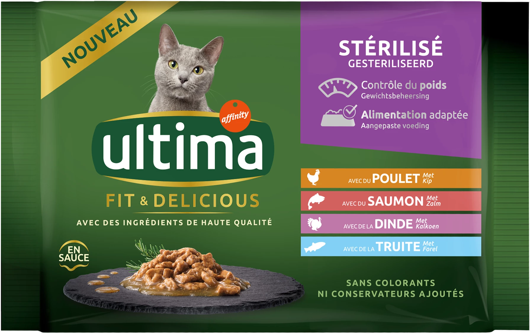 Ultima Chat Ste Poulet 4x85g