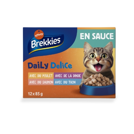 12x85g Brekkies Sauce Vol Pois