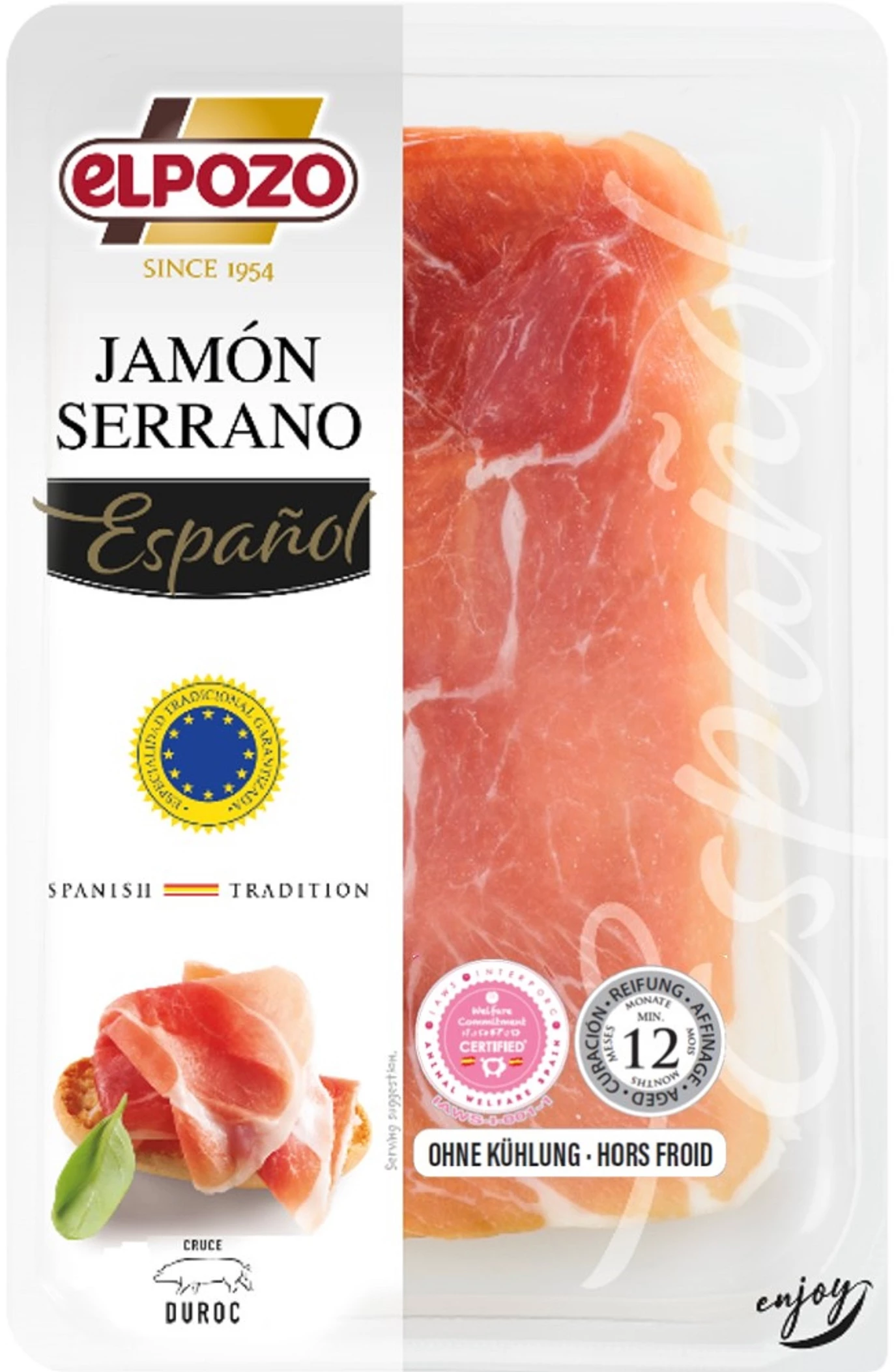 Jambon Serrano,  80g - ELPOZO