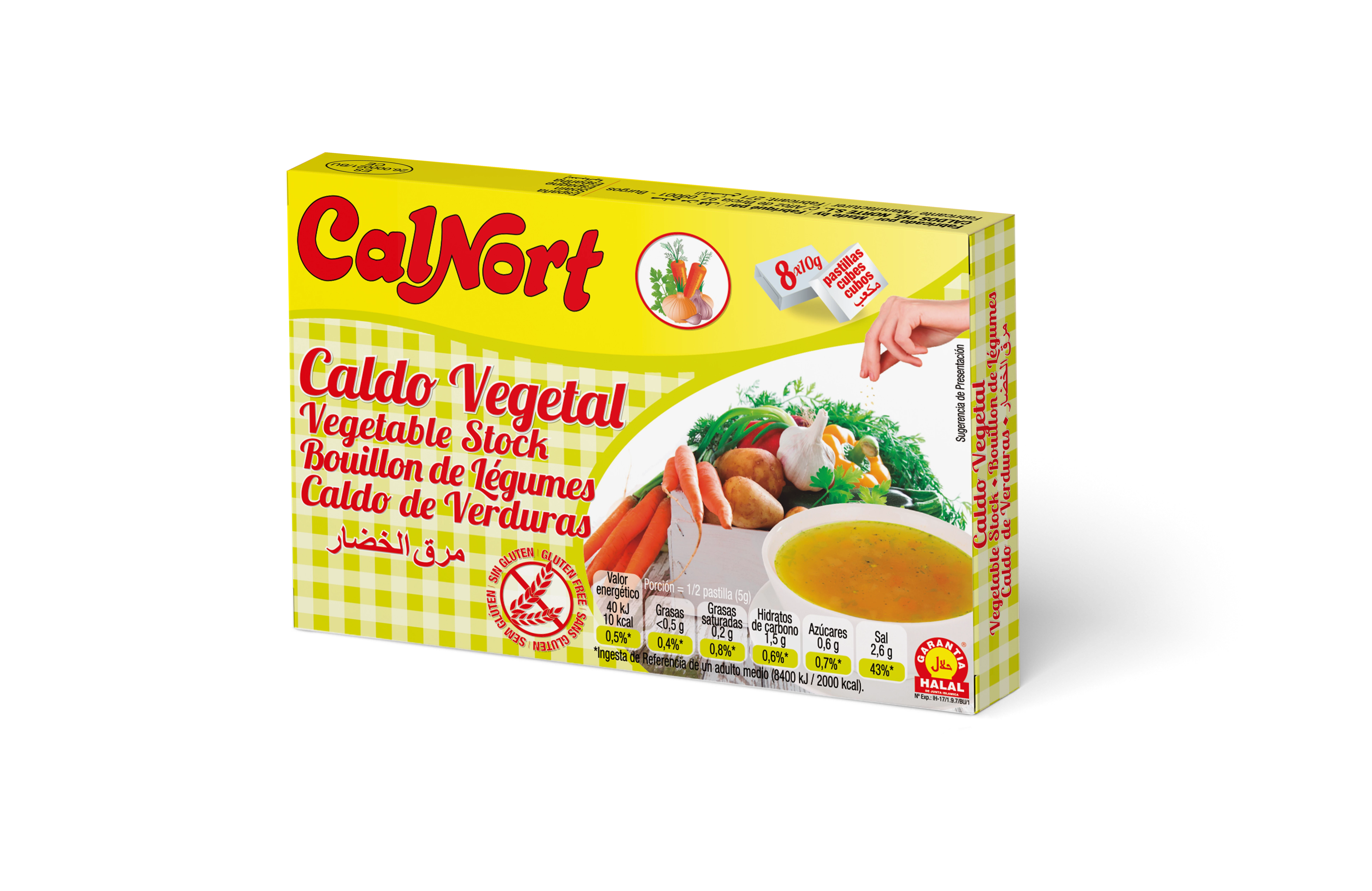 Caldo de Verduras Cubo 8 cubitos - CALNORT