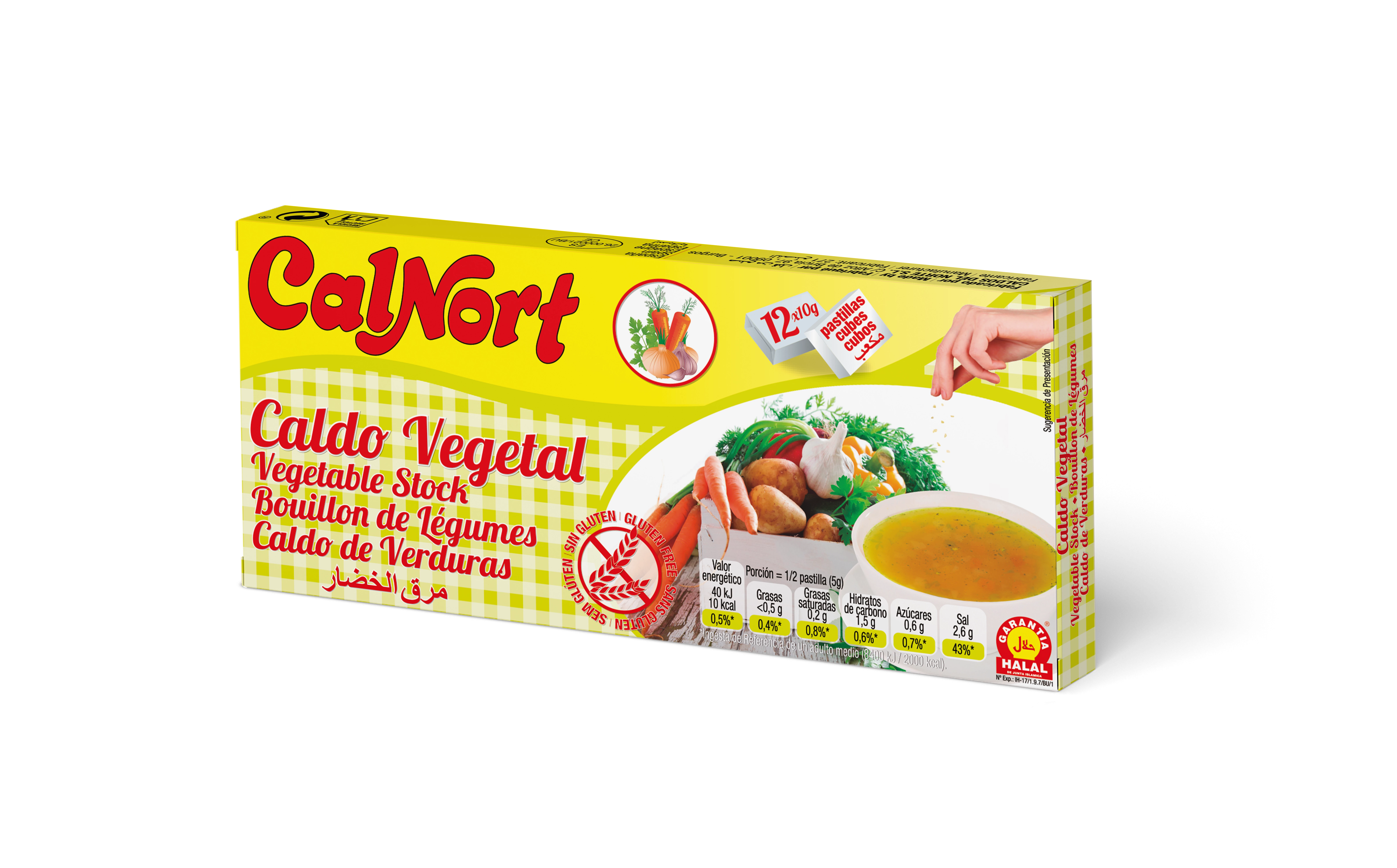 Bouillon Saveur Légumes En Cube   12 Cubes - CALNORT