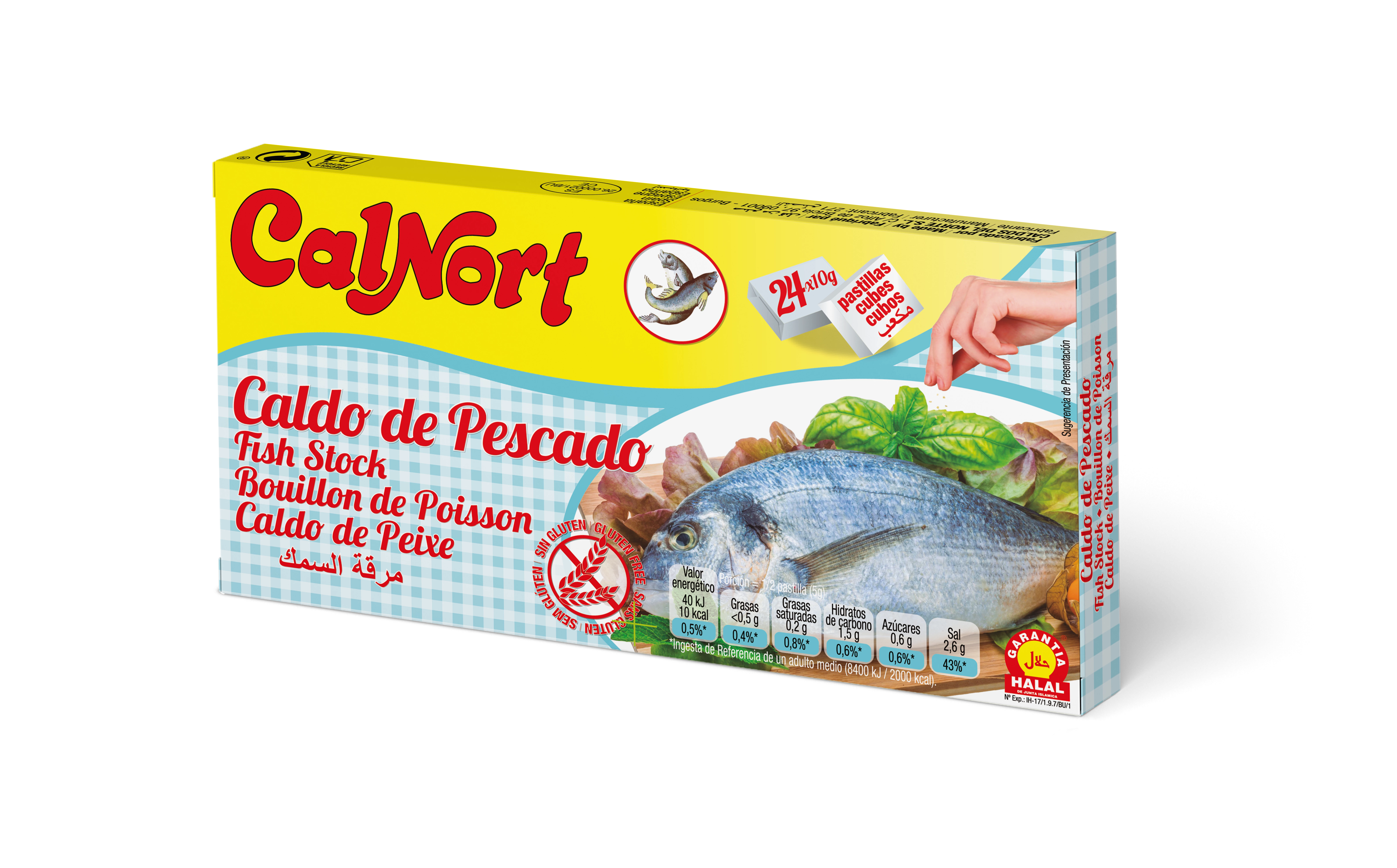 Brühe mit Fischgeschmack, gewürfelt, 24 Würfel - CALNORT