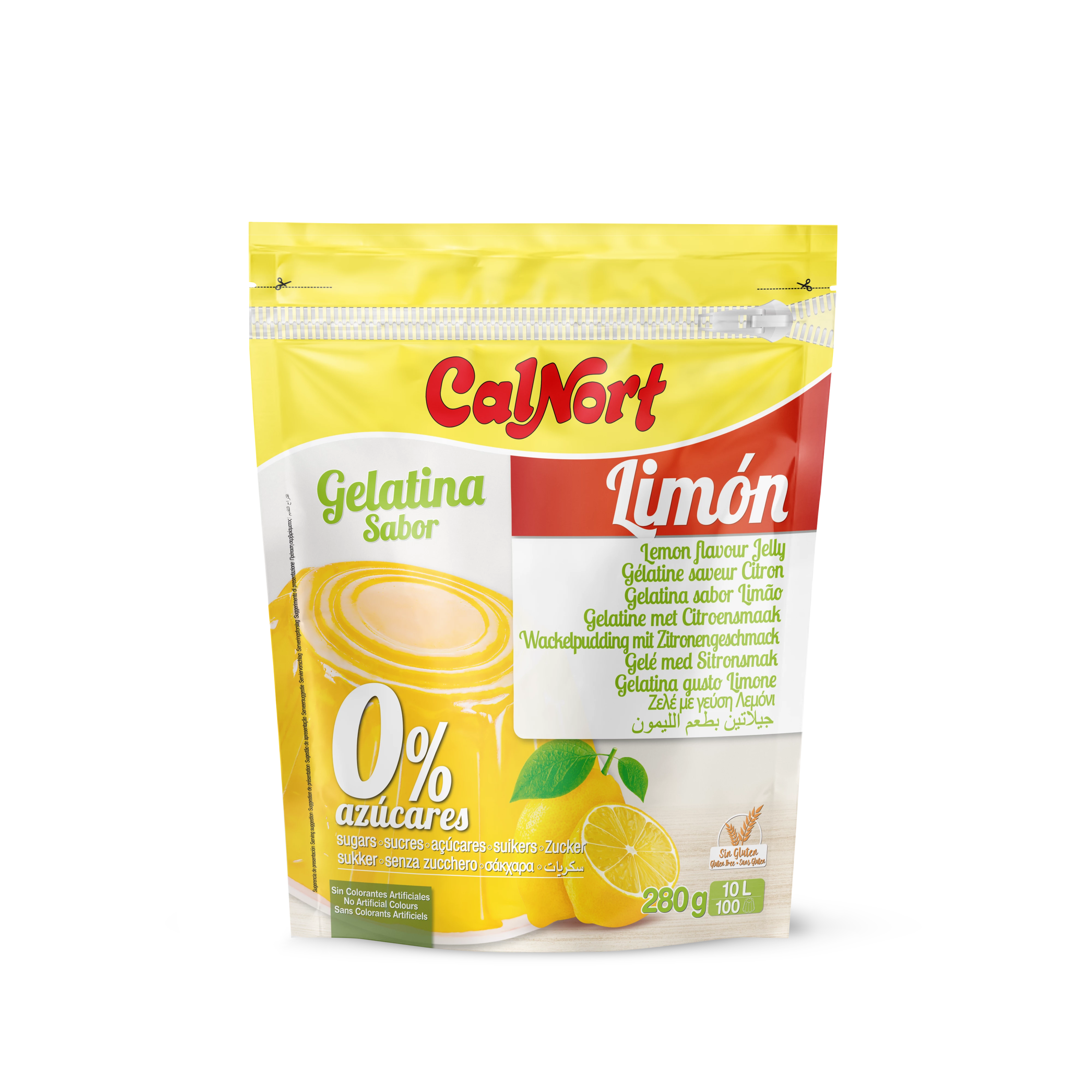 Gélatine Sans Sucres Saveur Citron 280 G - CALNORT