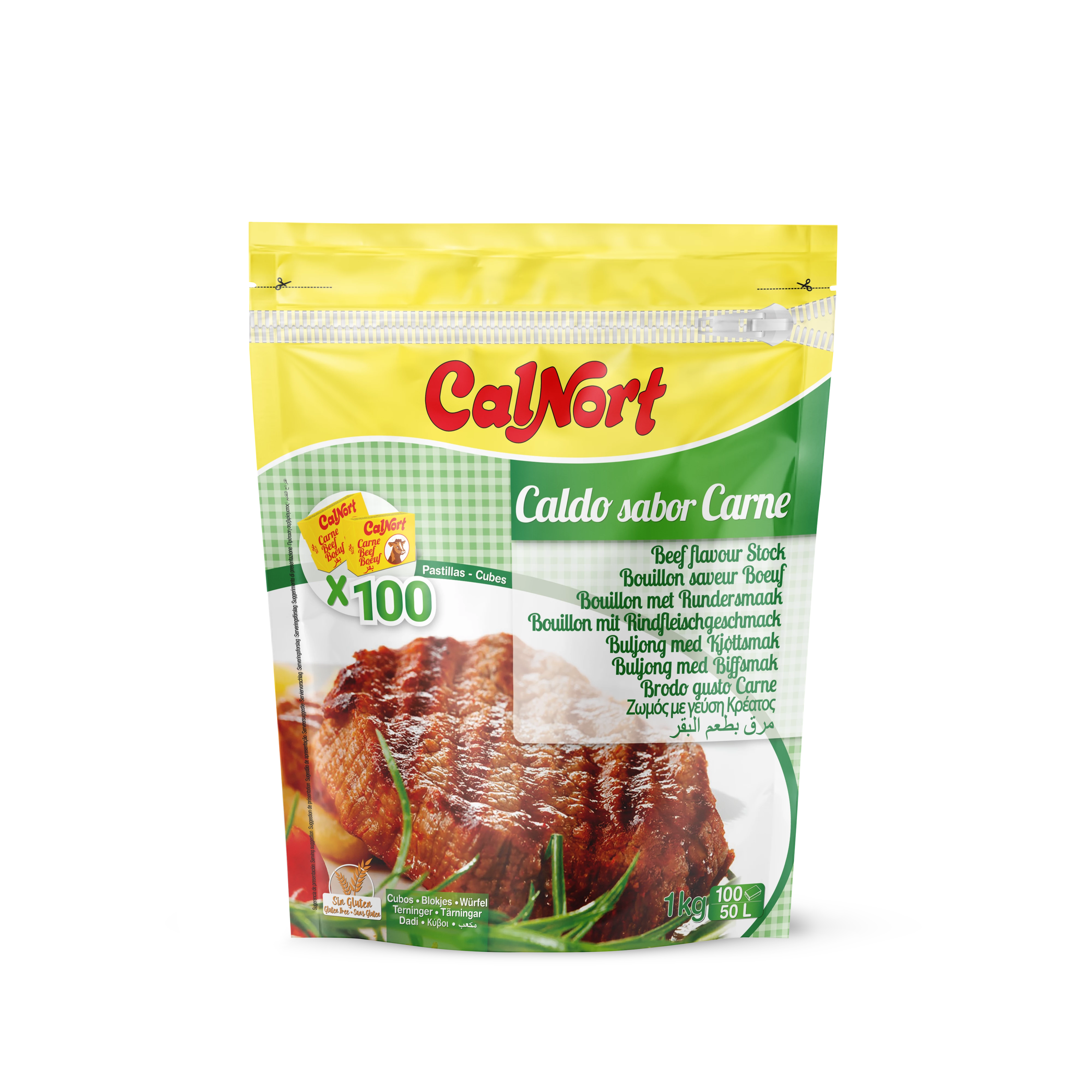 Beef Flavor Broth Cube 100 Cubes - CALNORT