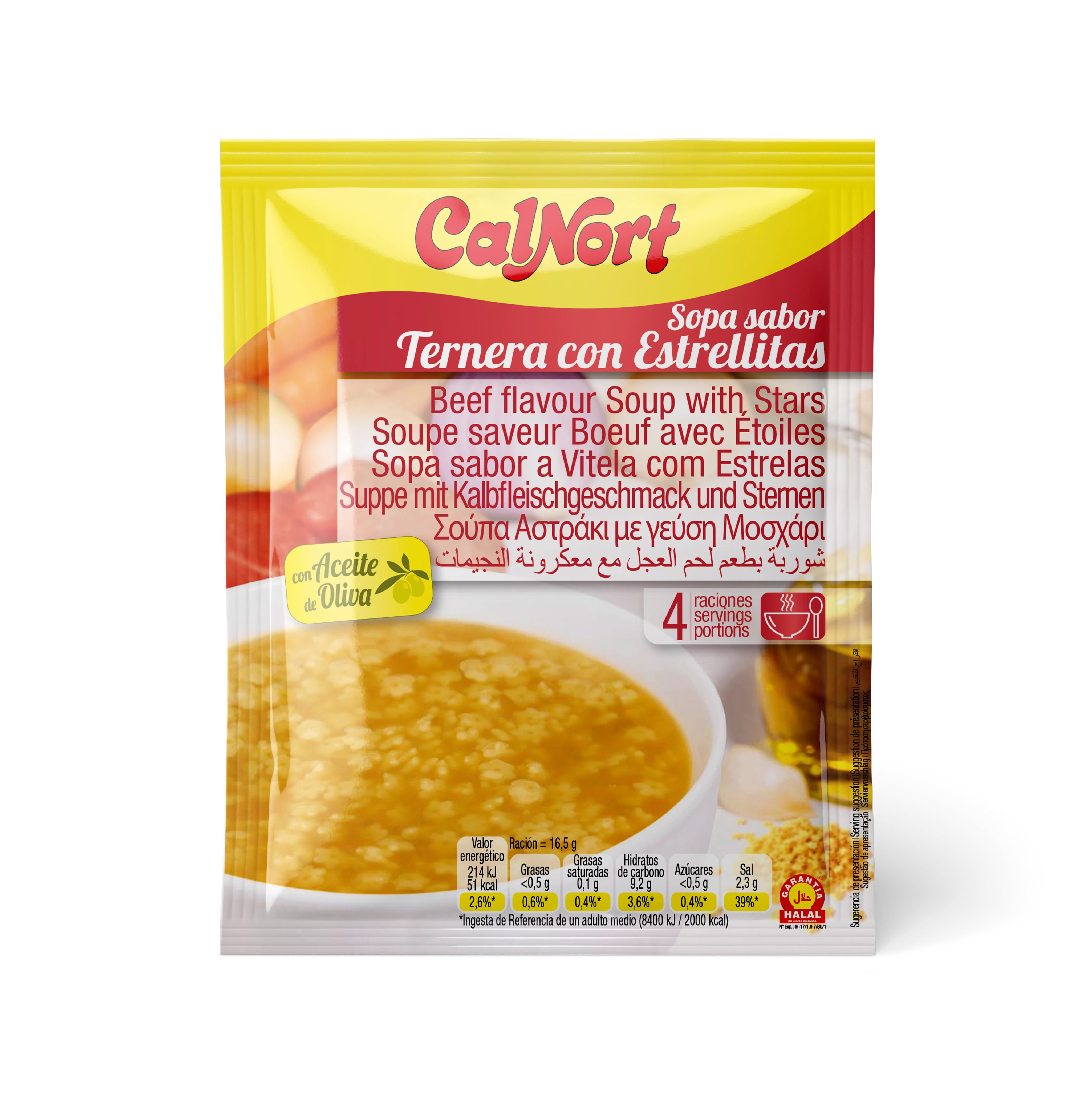 Soupe De Boeuf Avec étoiles Sachet 66 G - CALNORT