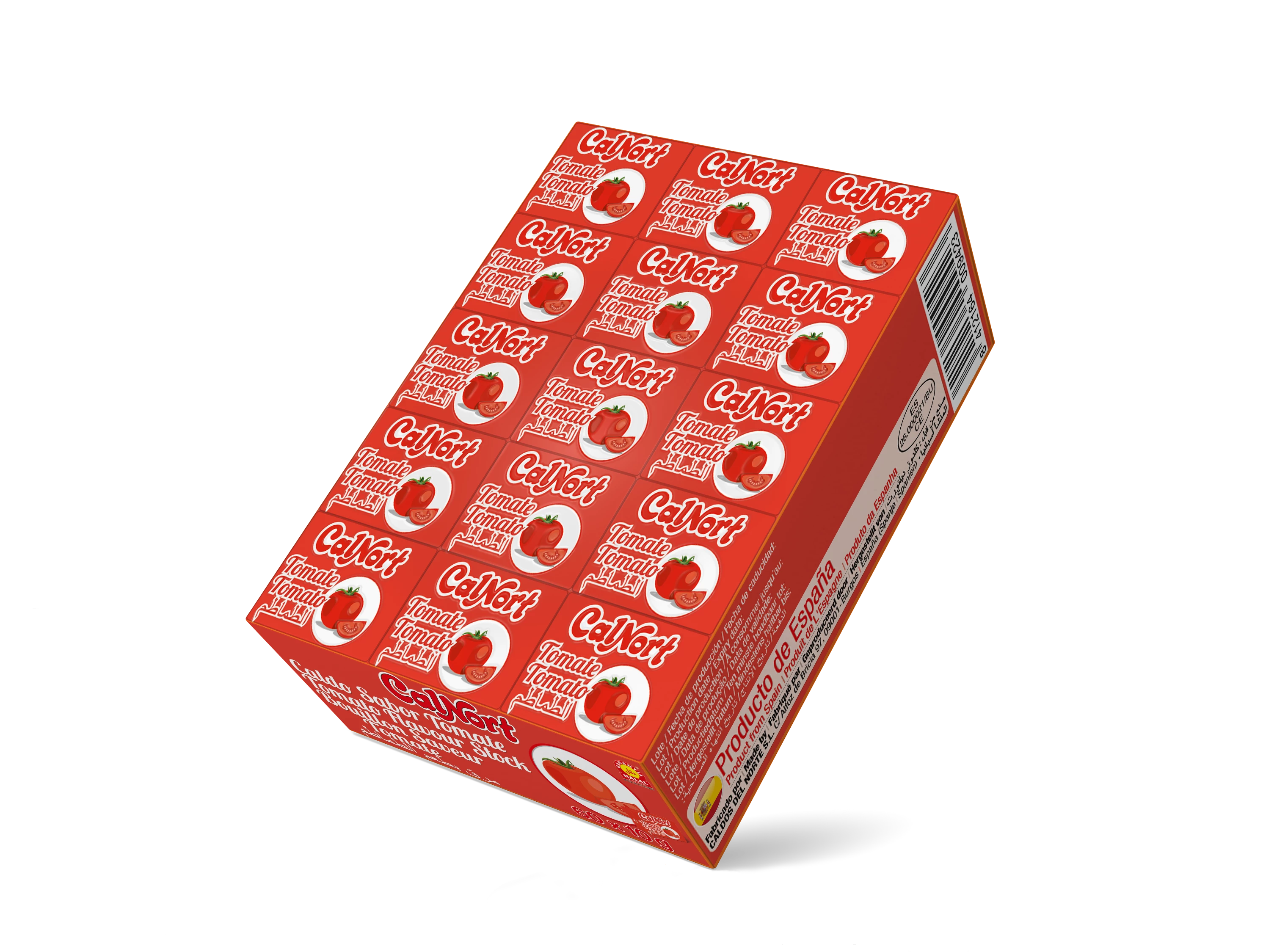 Tomato Flavor Broth Cubed 60 Cubes - CALNORT