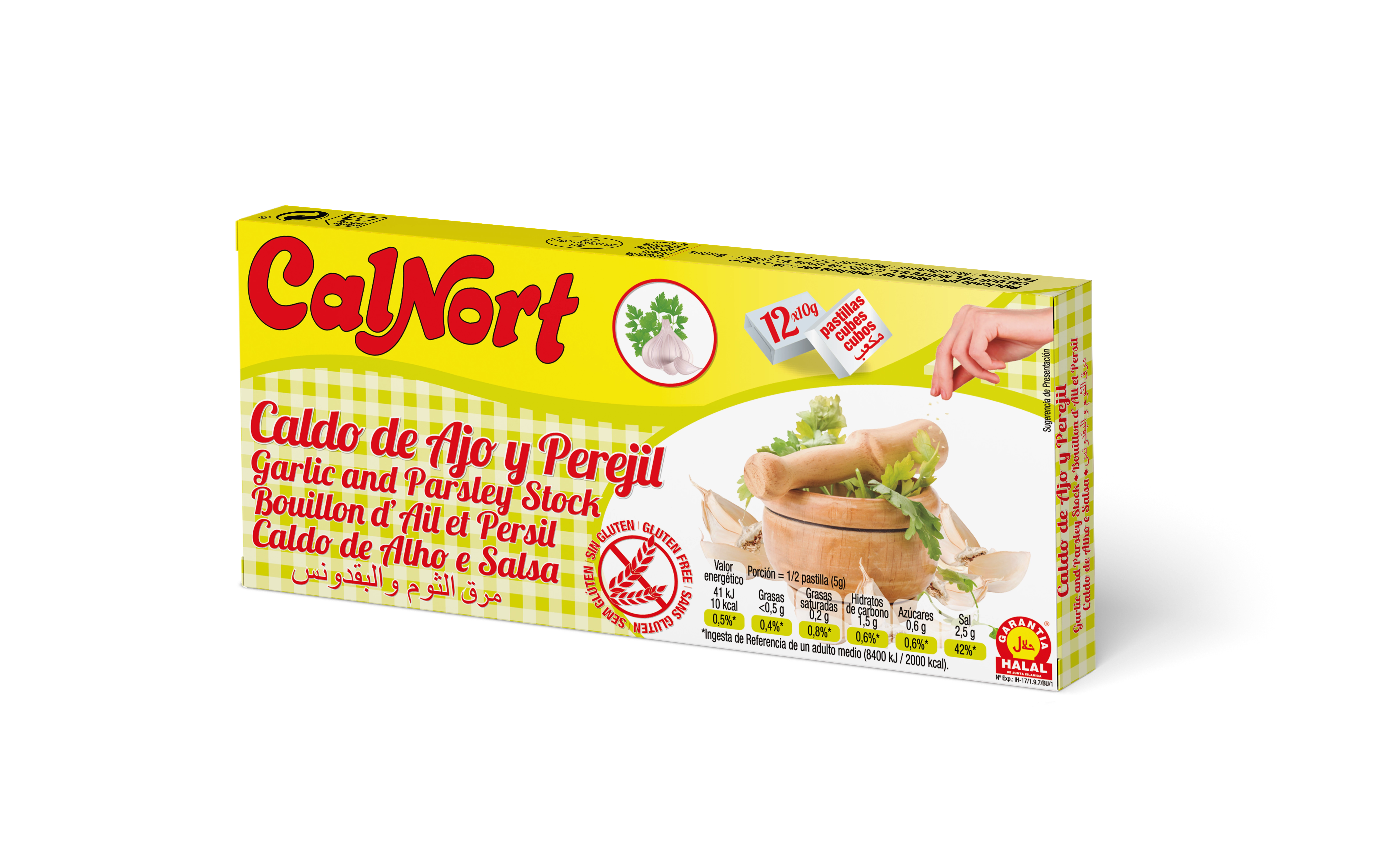 Brodo di aglio e prezzemolo a cubetti 12 cubetti - CALNORT