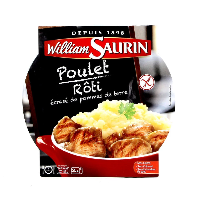 Roasted chicken and mashed potatoes 300g - WILLIAM SAURIN