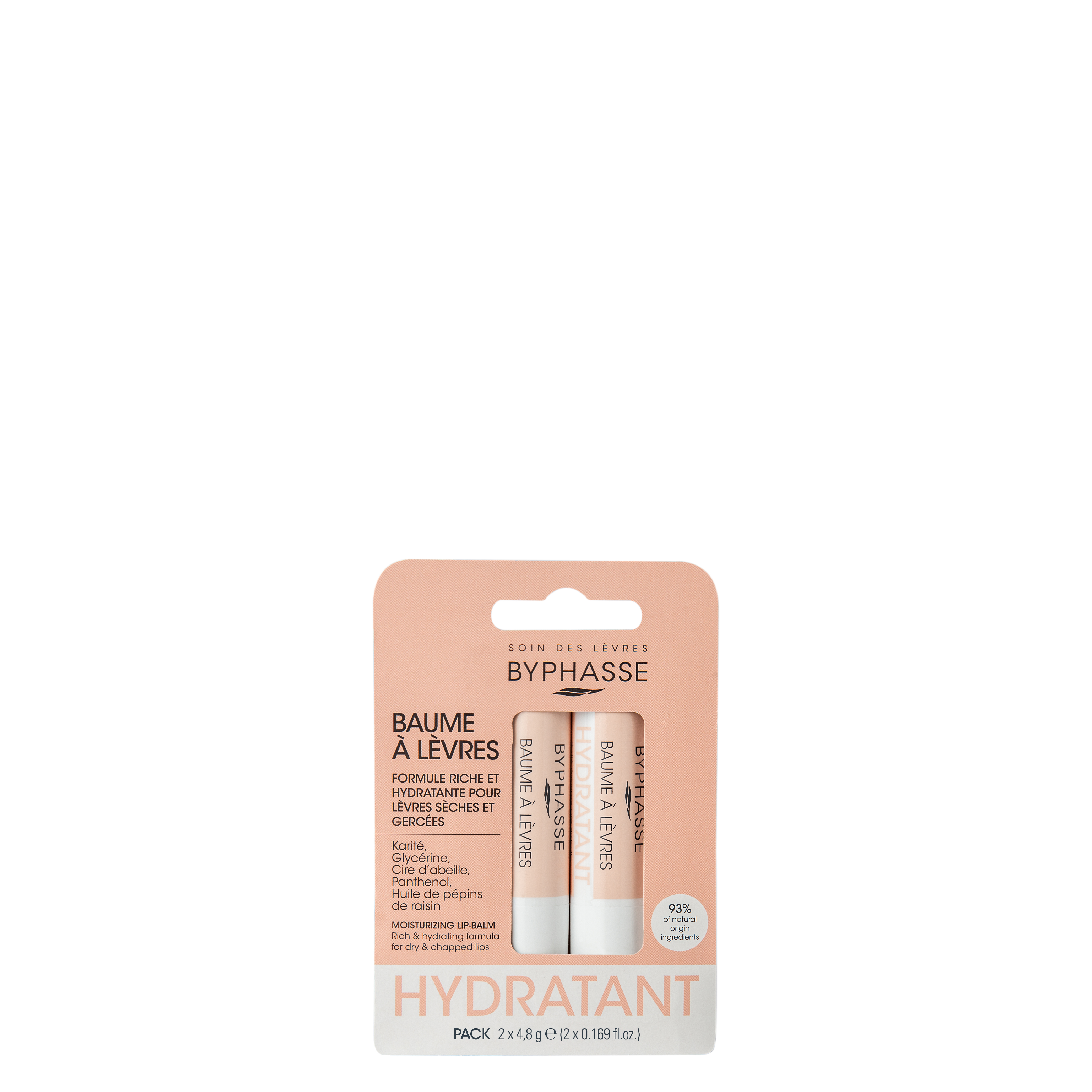 Baume à Lèvres Hydratant (2x4.8 G) - Byphasse