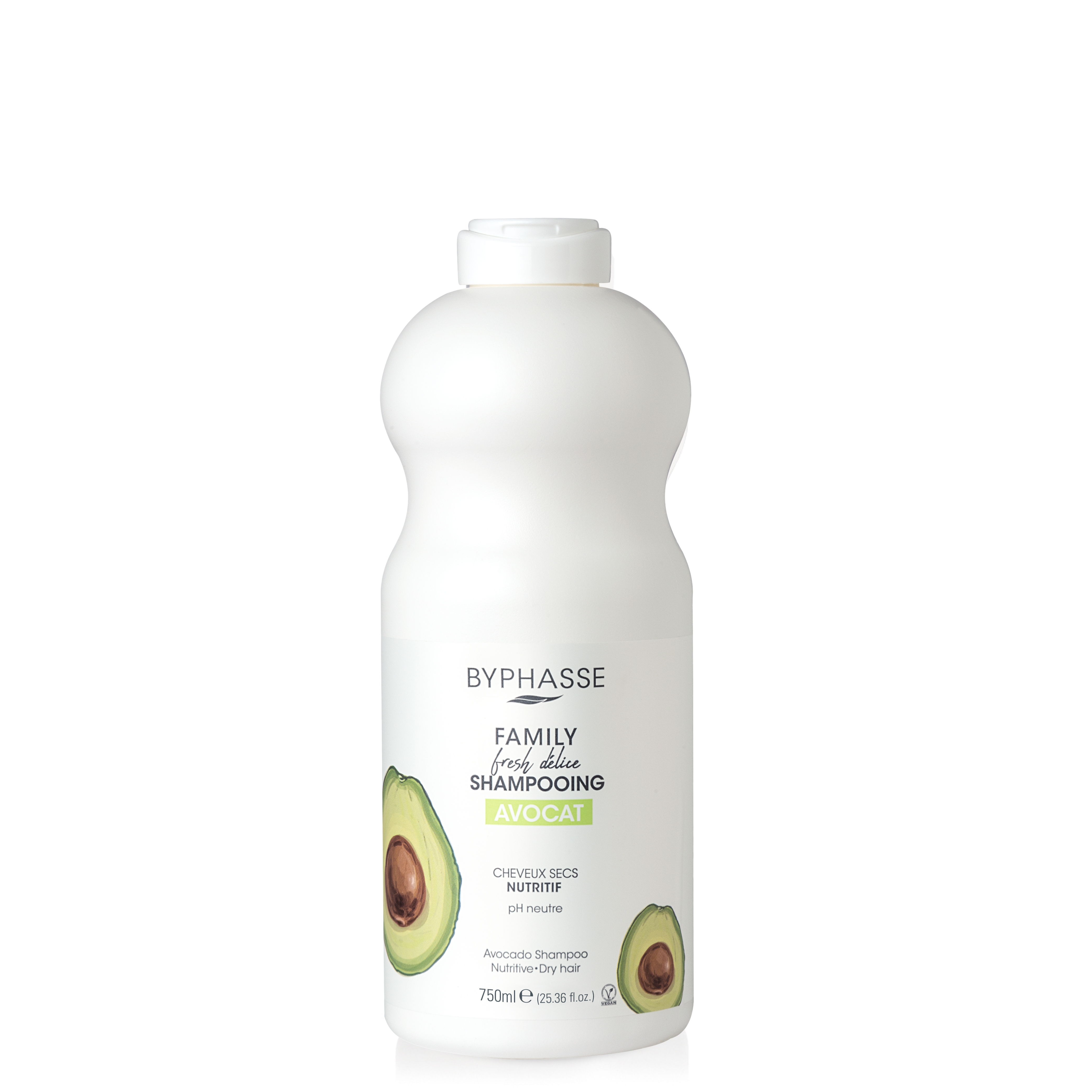 Family Fresh Delice Shampooing Avocat Cheveux Secs 750ml - Byphasse
