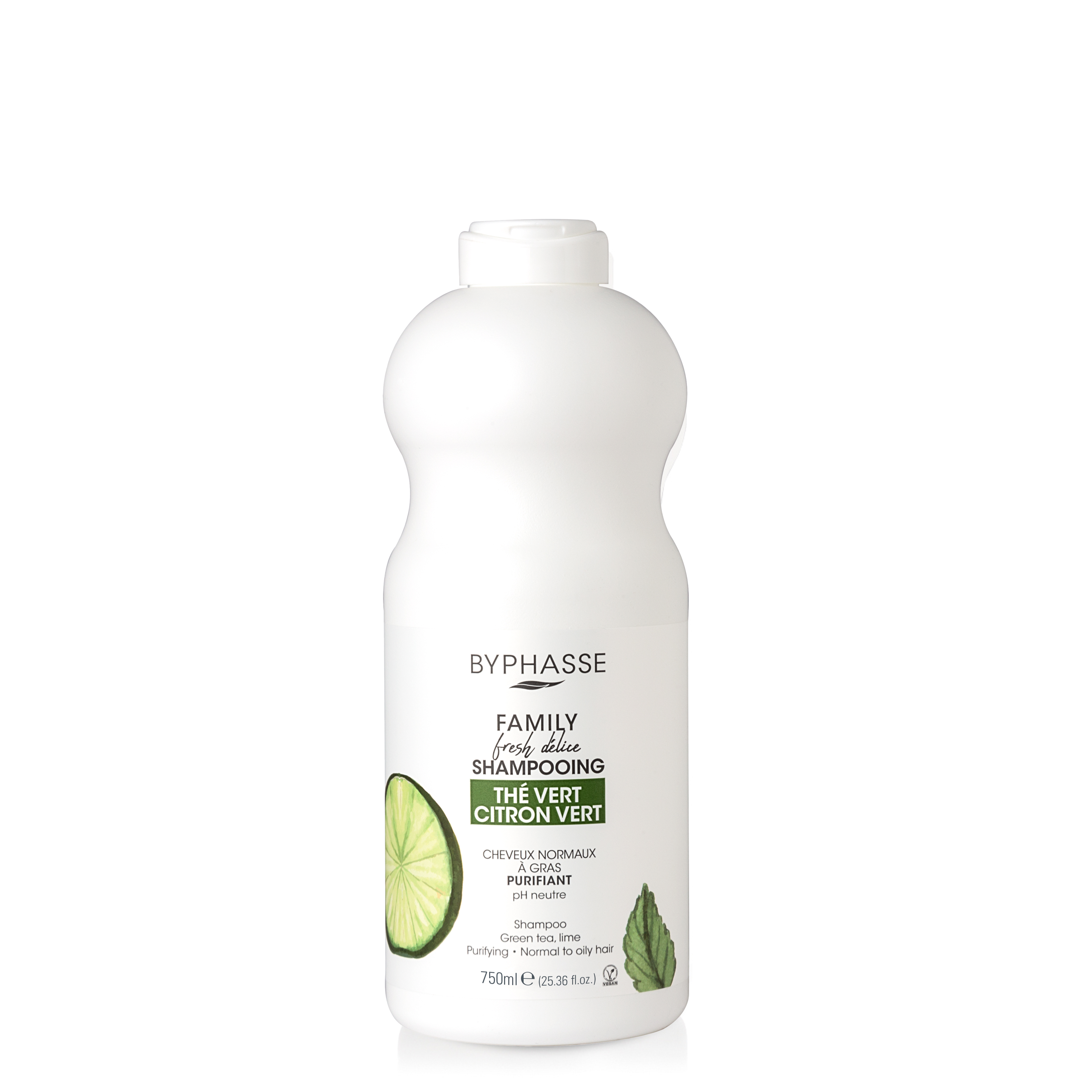 Family Fresh Delice Shampooing Thé Vert Et Citron Vert Cheveux Normaux à Gras 750ml