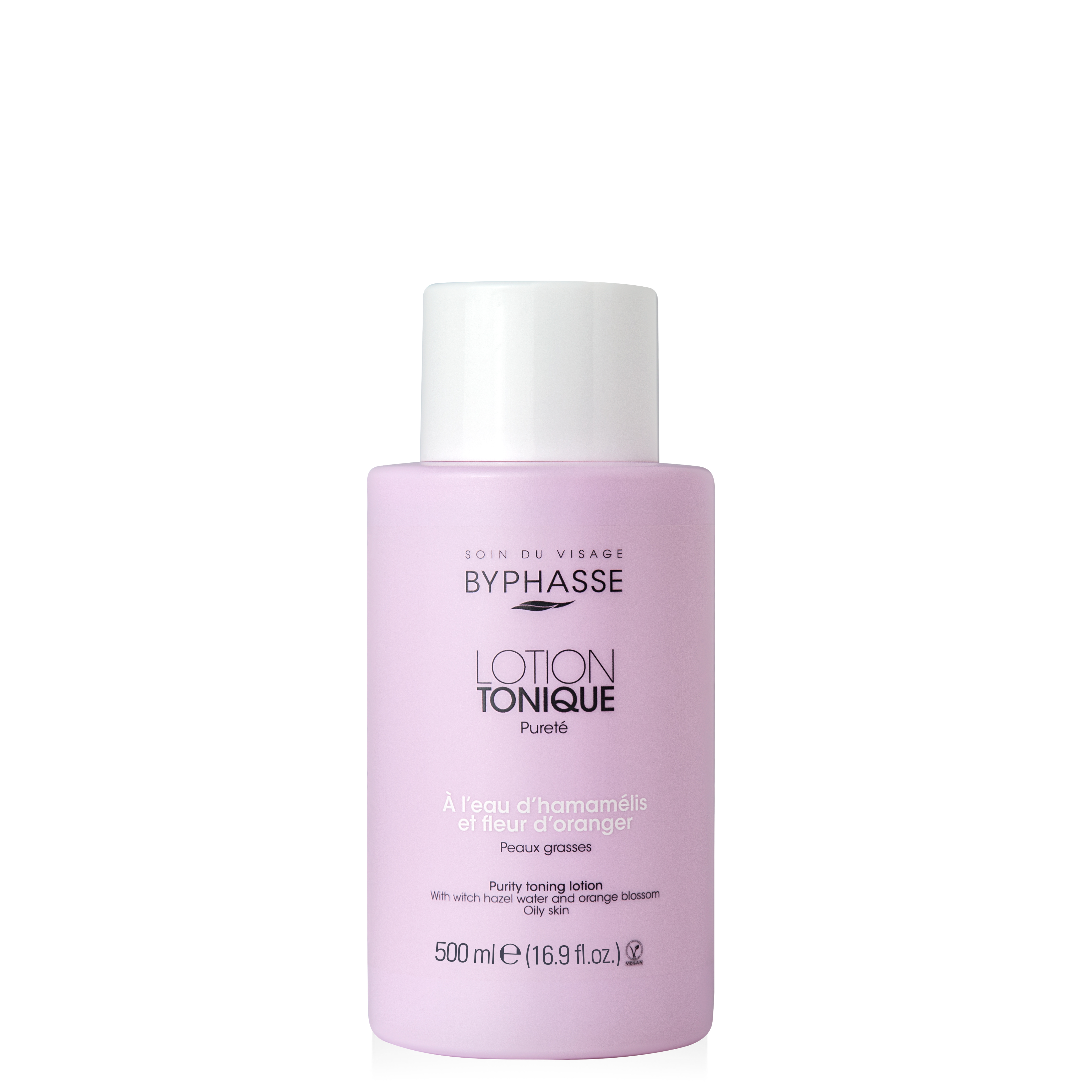 Lotion Tonique Pureté à L'eau D’hamamélis Et à La Fleur D’oranger Peaux Grasses 500ml - Byphasse