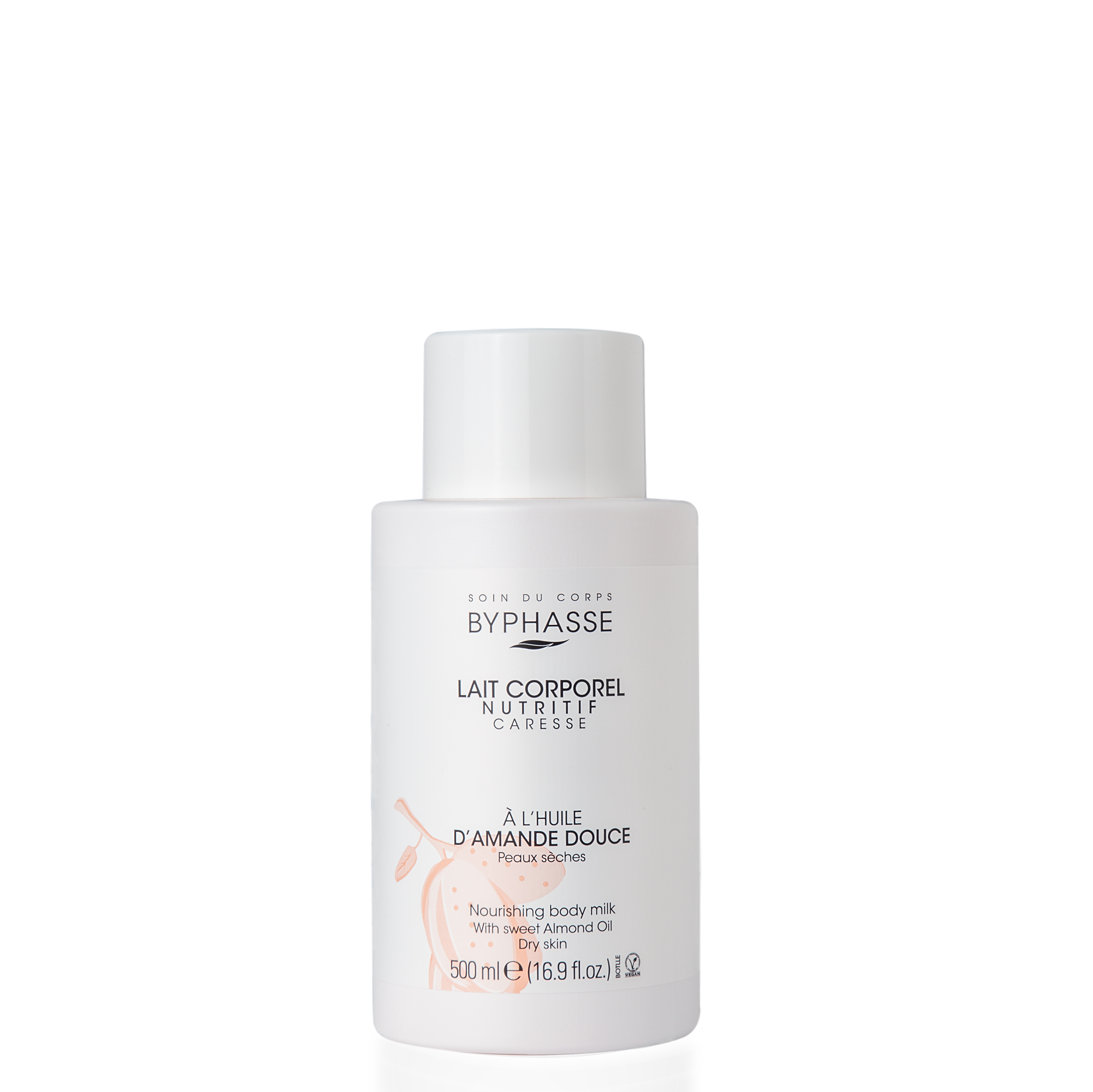 Lait Corporel Nutritif à L'huile D'amande Douce Peaux Sèches (bouteille) 500ml - Byphasse