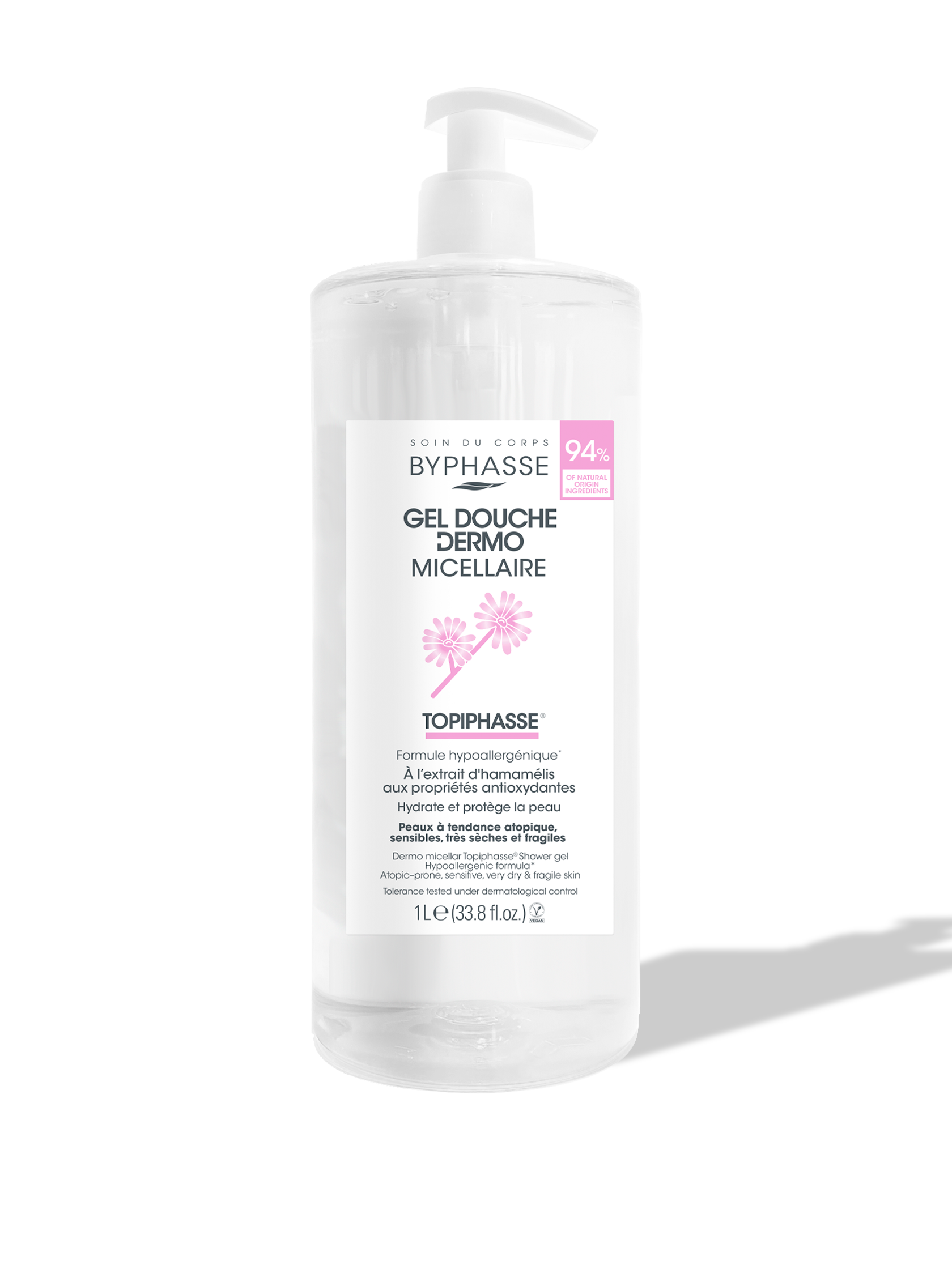 Gel Douche Dermo Micellaire Topiphasse Peaux à Tendance Atopique 1l - BYPHASSE