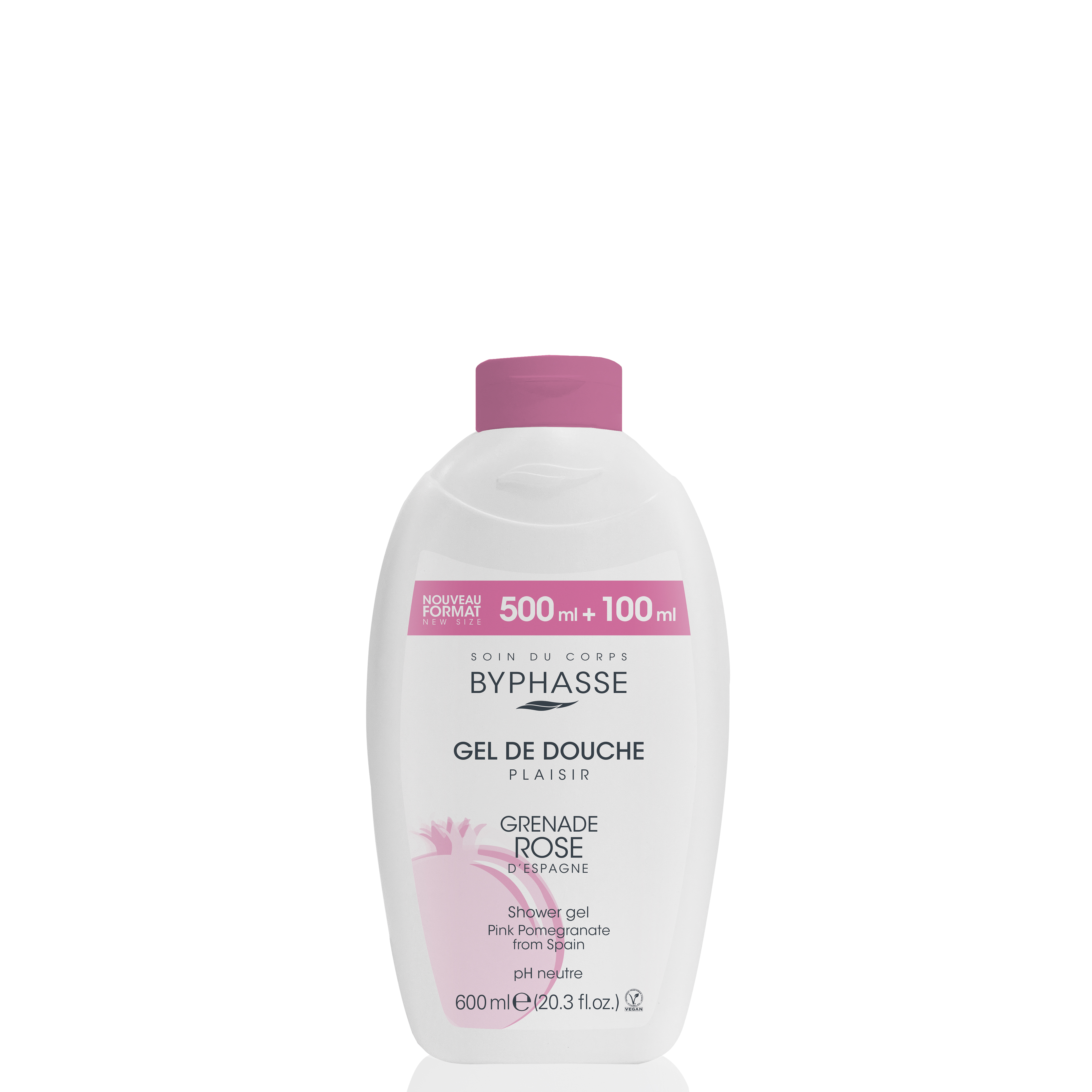 Plaisir Gel De Douche Grenade Rose 600ml - Byphasse