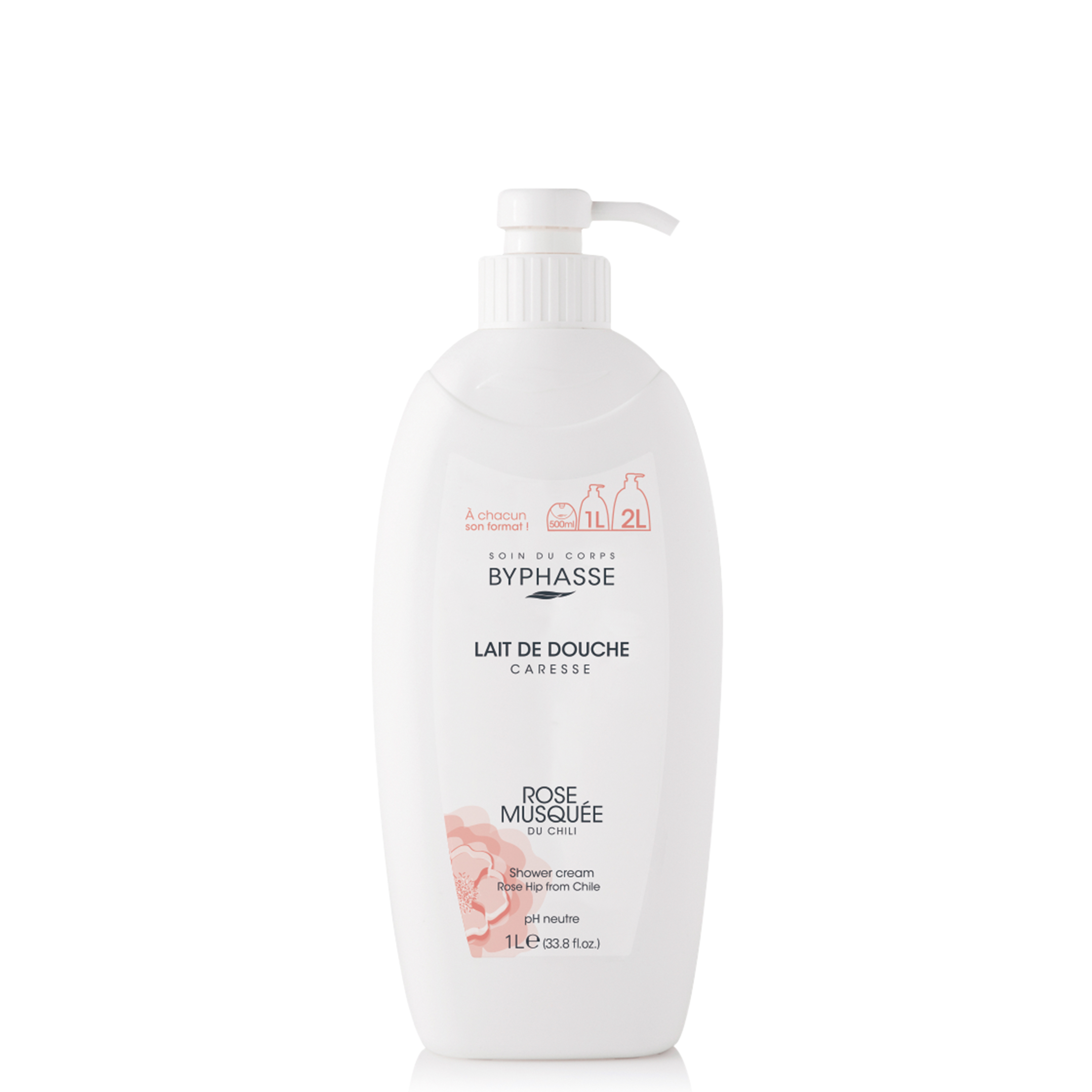 Caresse Lait De Douche Rose Musquée 1l - Byphasse