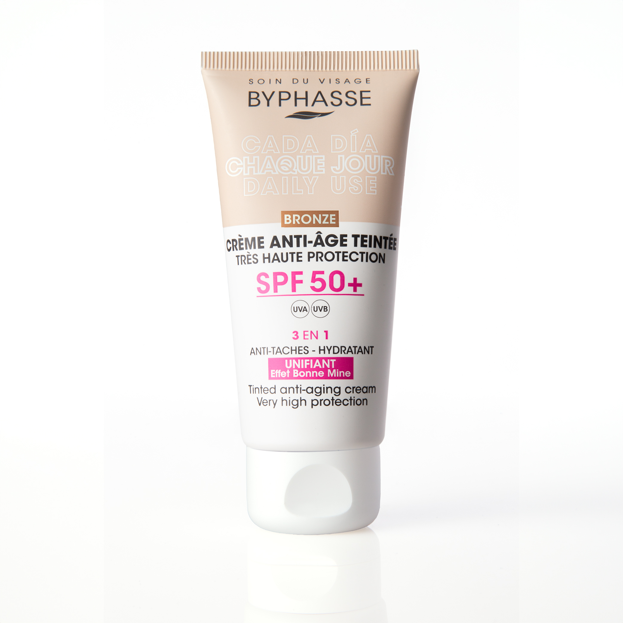 Crème Visage Anti-âge Teintée Bronze Spf 50+ 50ml