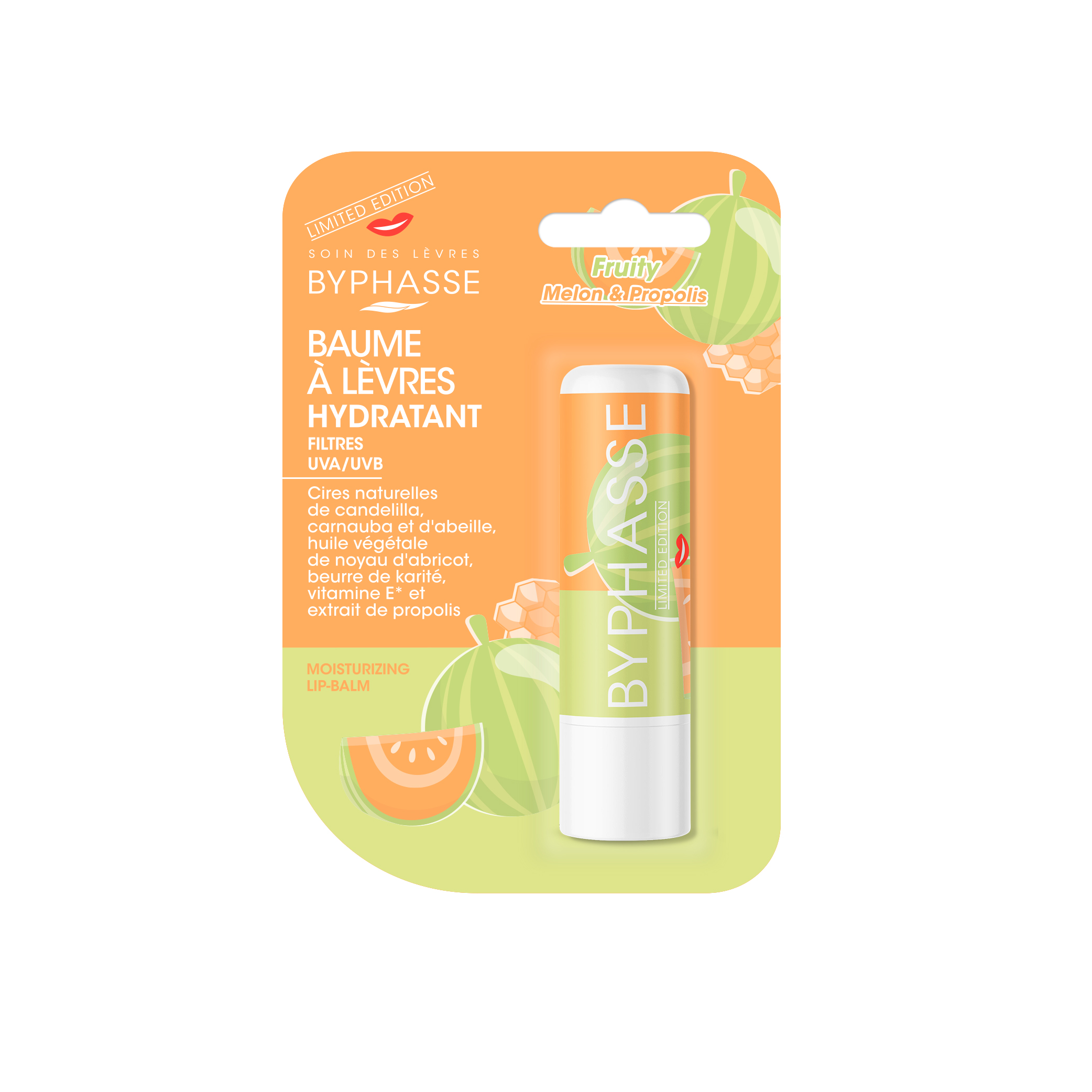 Baume à Lèvres Fruity Melon Propolis 4.8 G - Byphasse