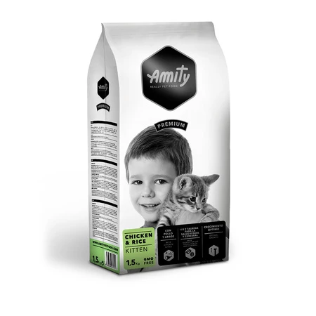 Junior Katzenfutter mit Huhn und Reis 1,5 kg - AMITY