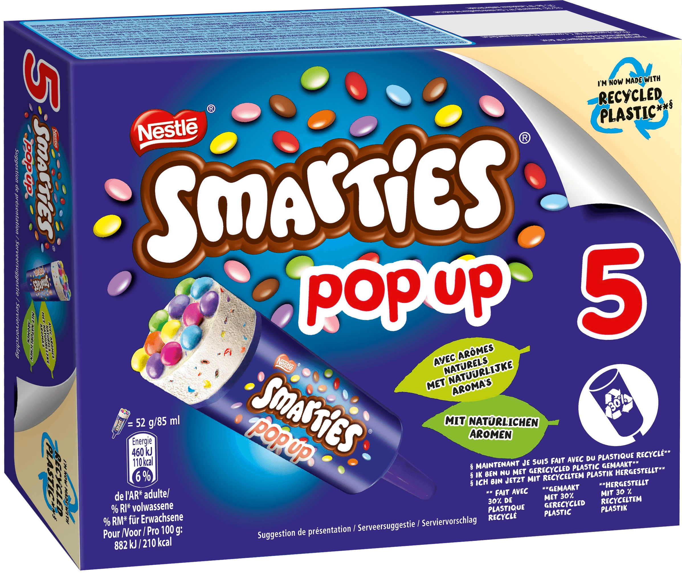 Glace pop up x5 - SMARTIES