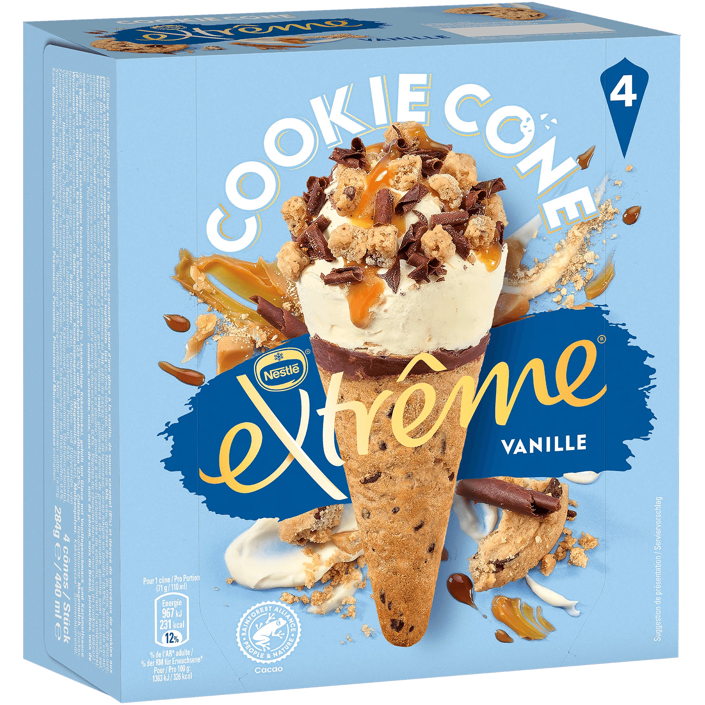 Ext Cookie Cone Vanille X4 284