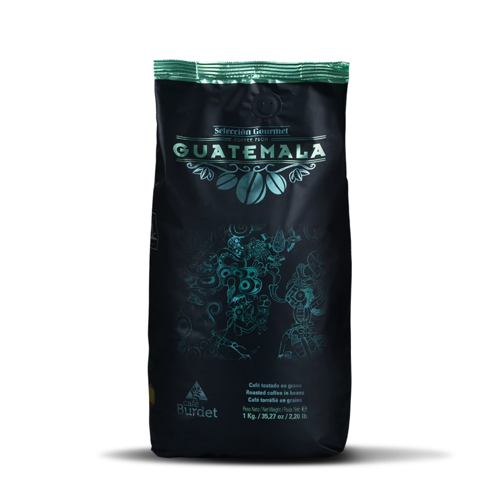 Café Tostado en Grano Selección Gourmet Guatemala 1 Kg - BURDET