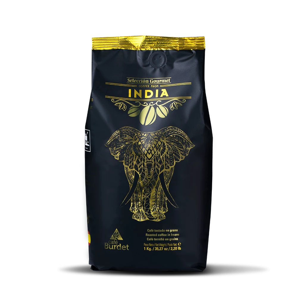 Кофе в зернах Gourmet India Selection обжаренный 1 кг. - BURDET