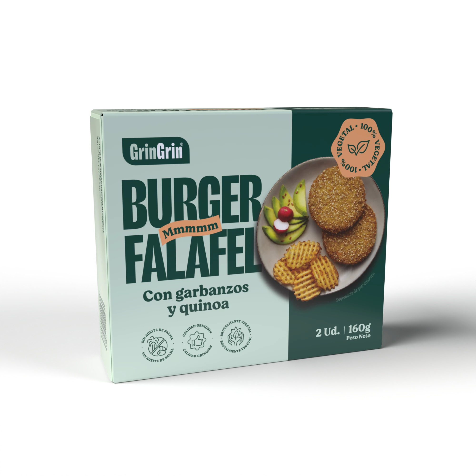Falafels burger (2 80 gr burgers) - Gringrin