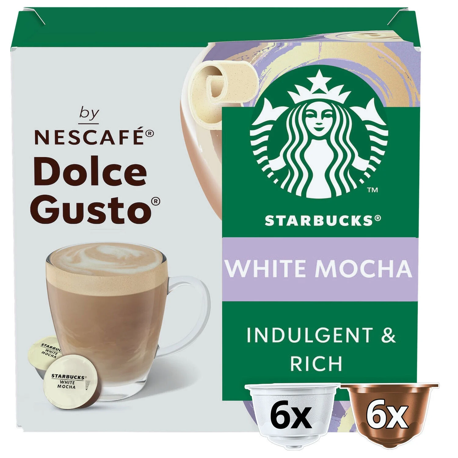 Café capsule dolce gusto nyeupe mocha x12 - STARBUCKS