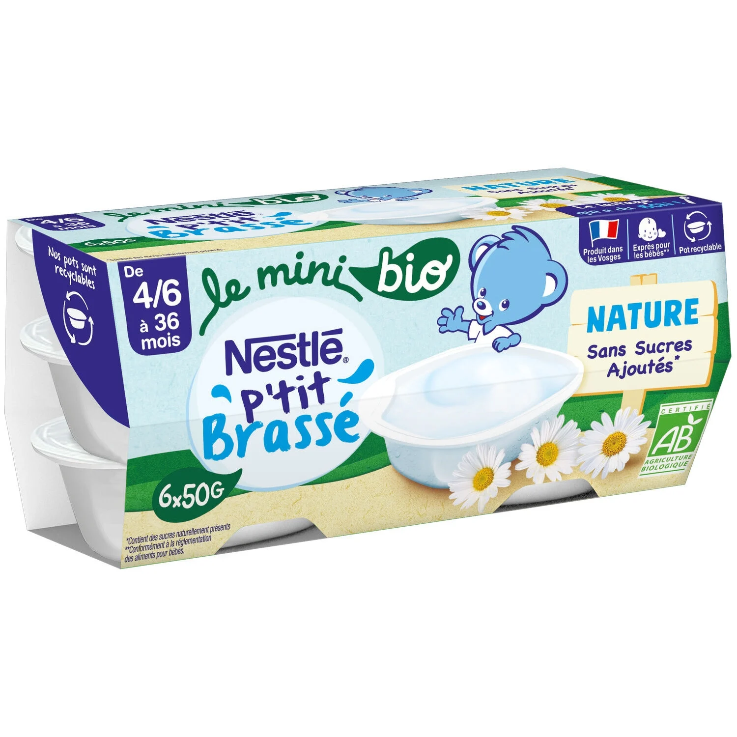 Ptit Brasse Organic Nat Ssa 6x50g