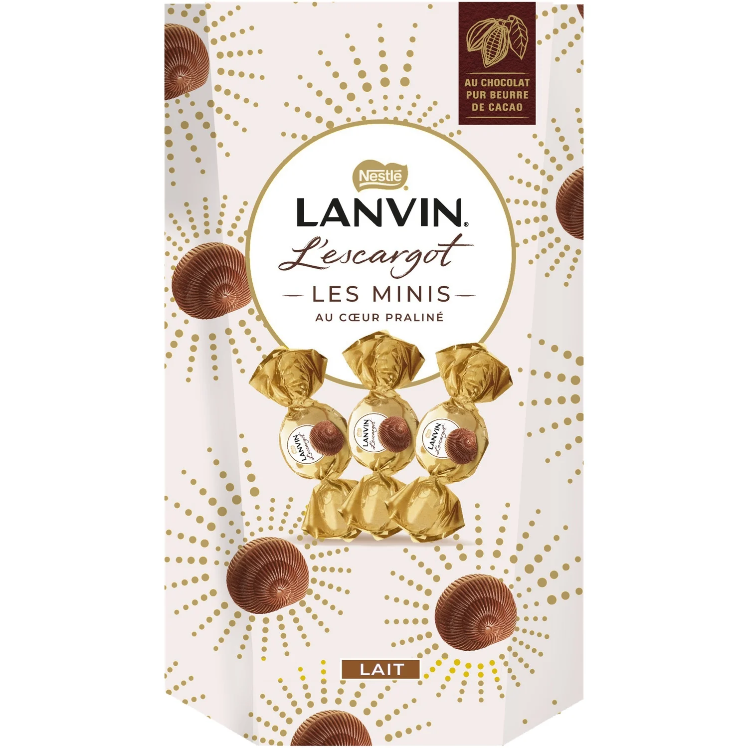 Milk Chocolate Filled with Praline Mini Snail 140g - Lanvin