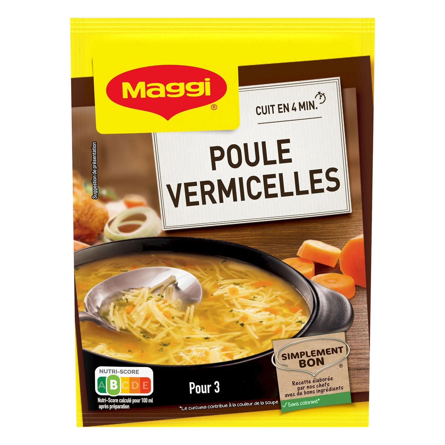 Vermicellian hen dehydrated soup 65g - Maggi