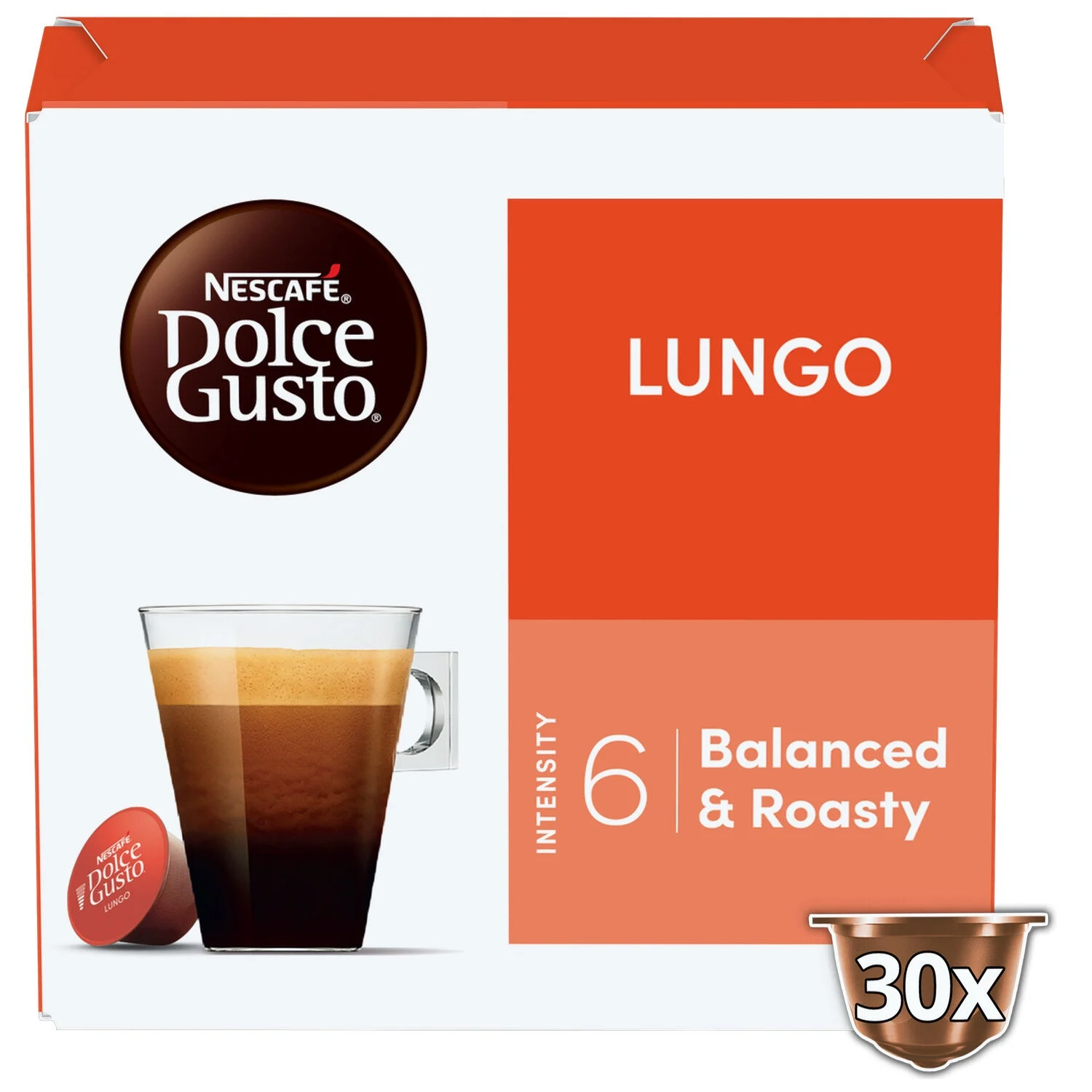 Coffee Capsules Compatible Dolce Gusto Lungo X30 -  Nescafe