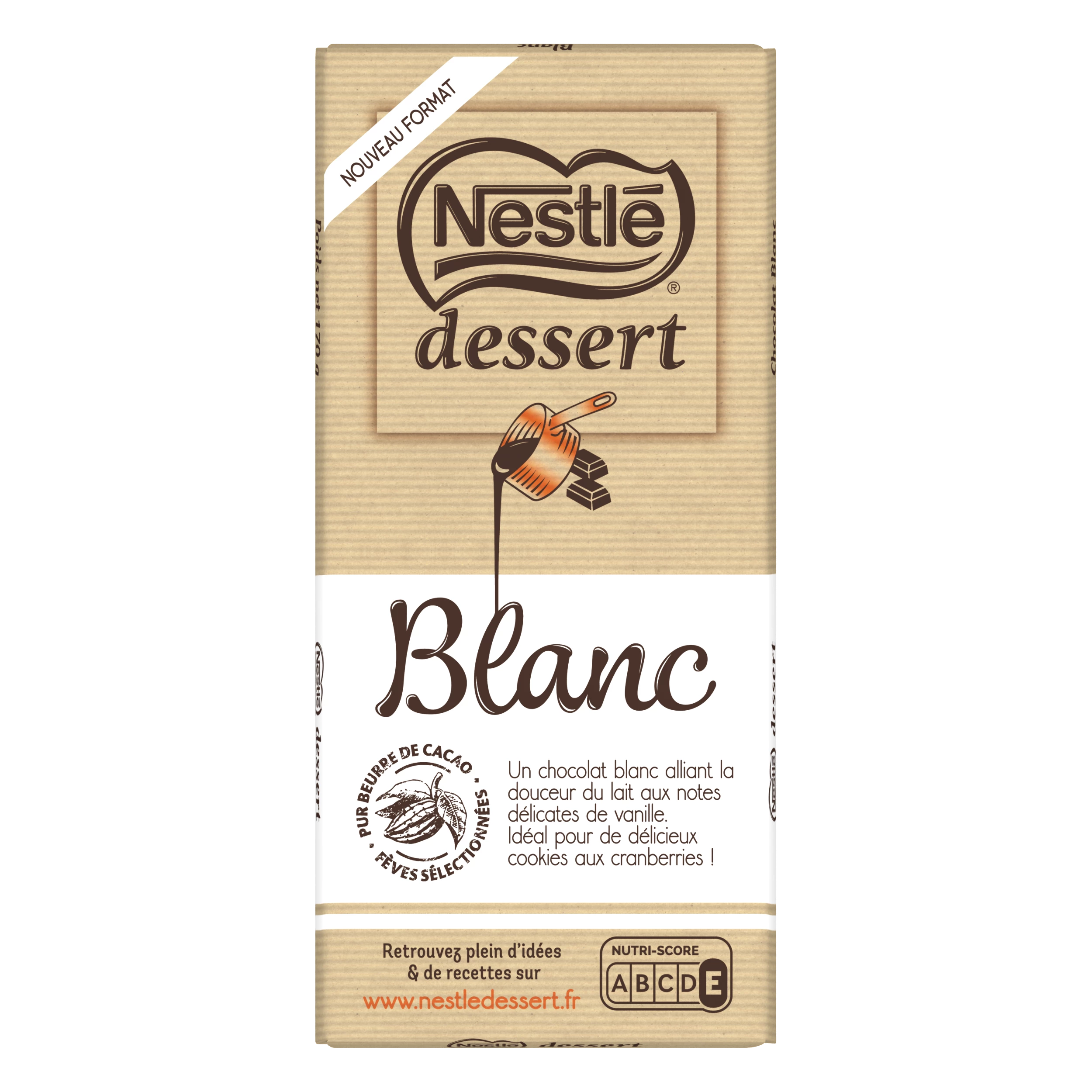 Compressa di cioccolato bianco 170g - Nestle