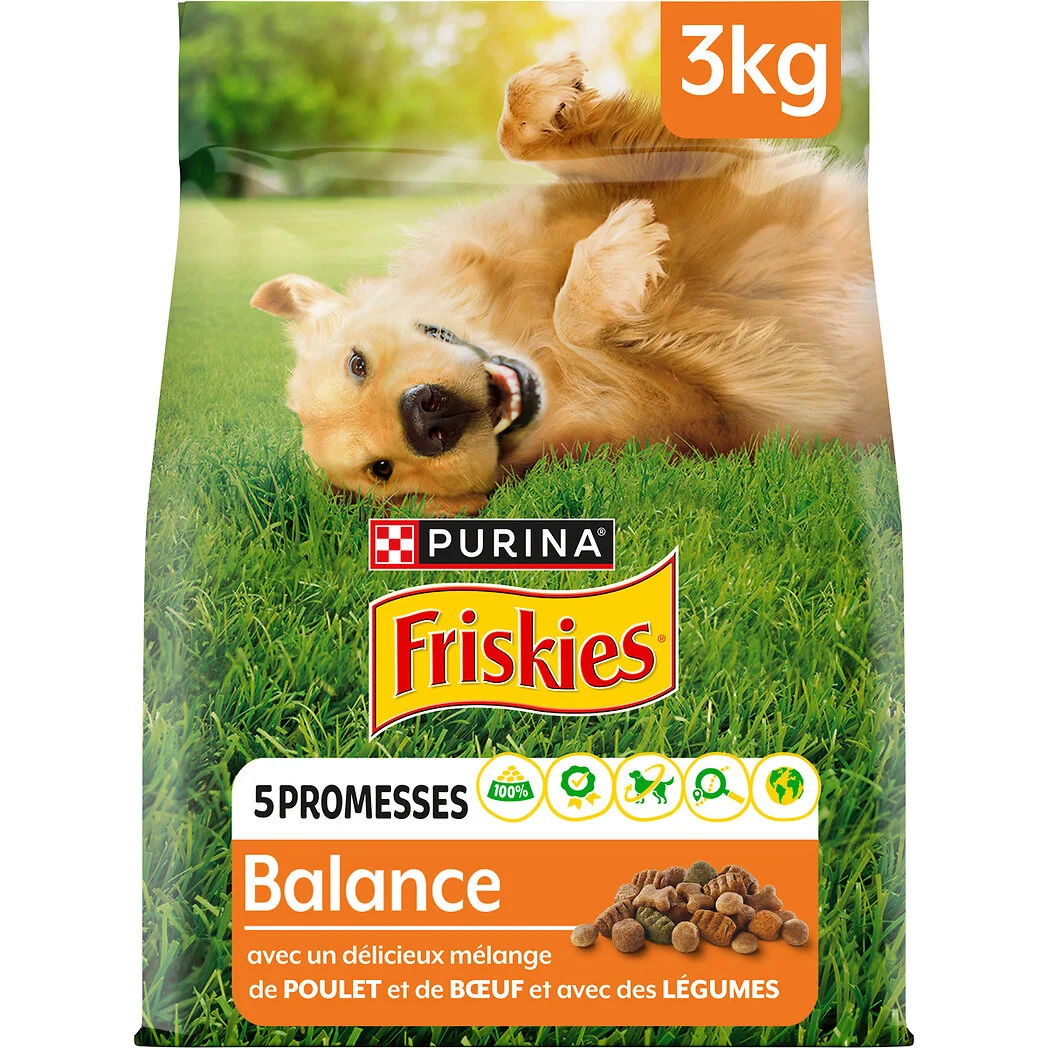 Chicken and vegetable dog kibble 3kg - FRISKIES