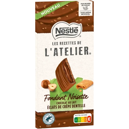Bar of Melting Milk Chocolate and Hazelnuts 130g Recipes from the workshop - NESTLÉ
