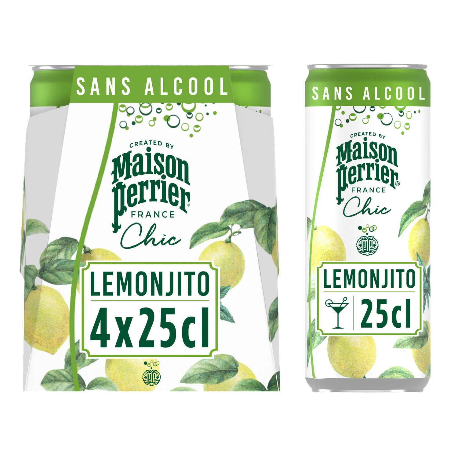 Lemonjito Flavored Soft Drink 4x25cl - MAISON PERRIER