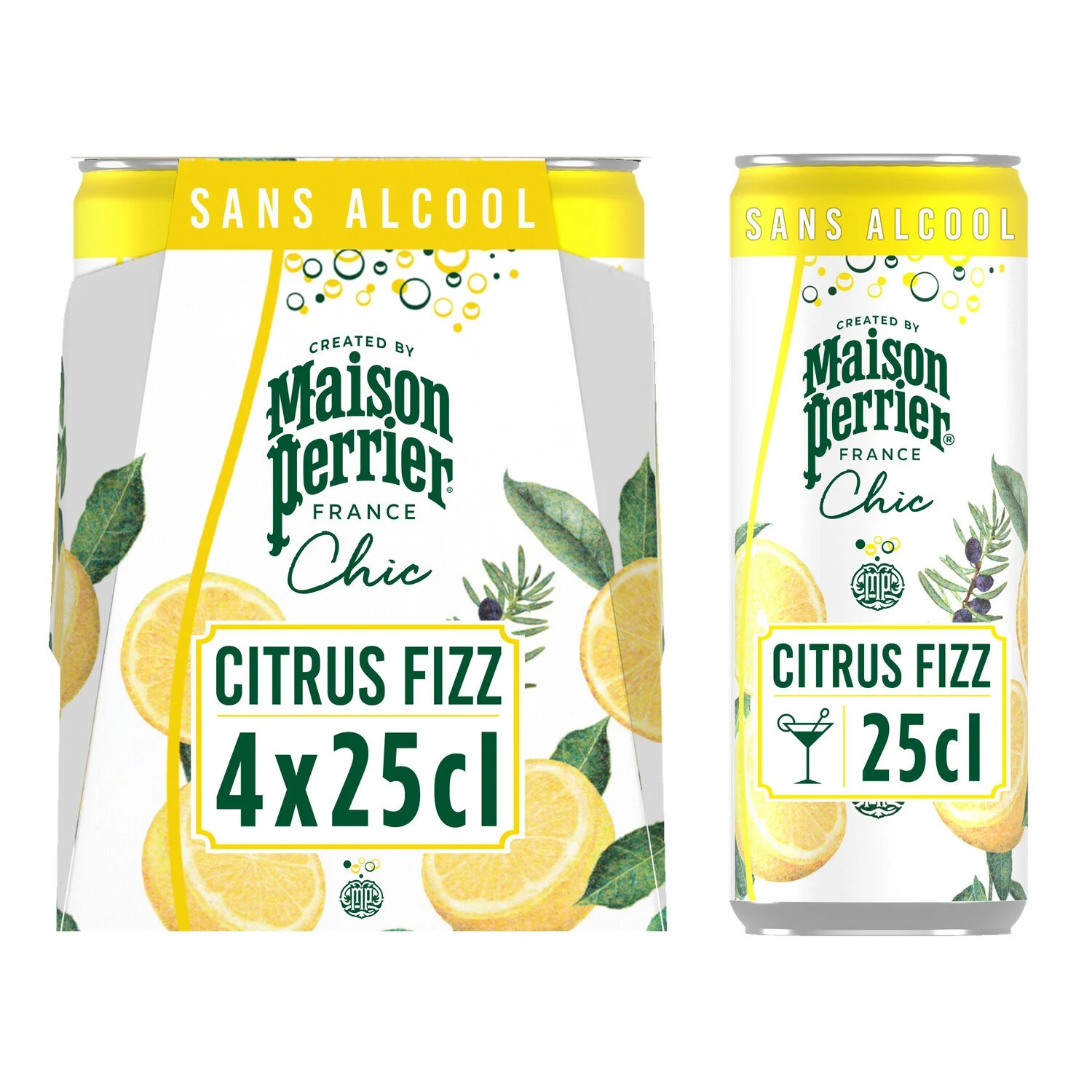 Citrus Fizz Flavored Soft Drink 4x25cl - Perrier