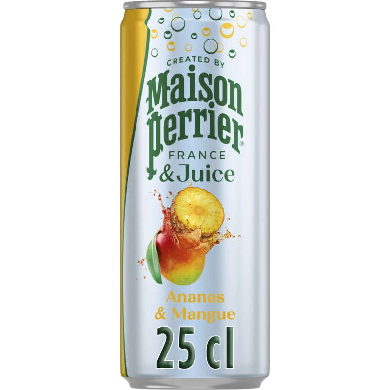 Boisson Gazeuse Maison Perrier Magnetic Ananas Mangue Boite Slim 33cl - PERRIER