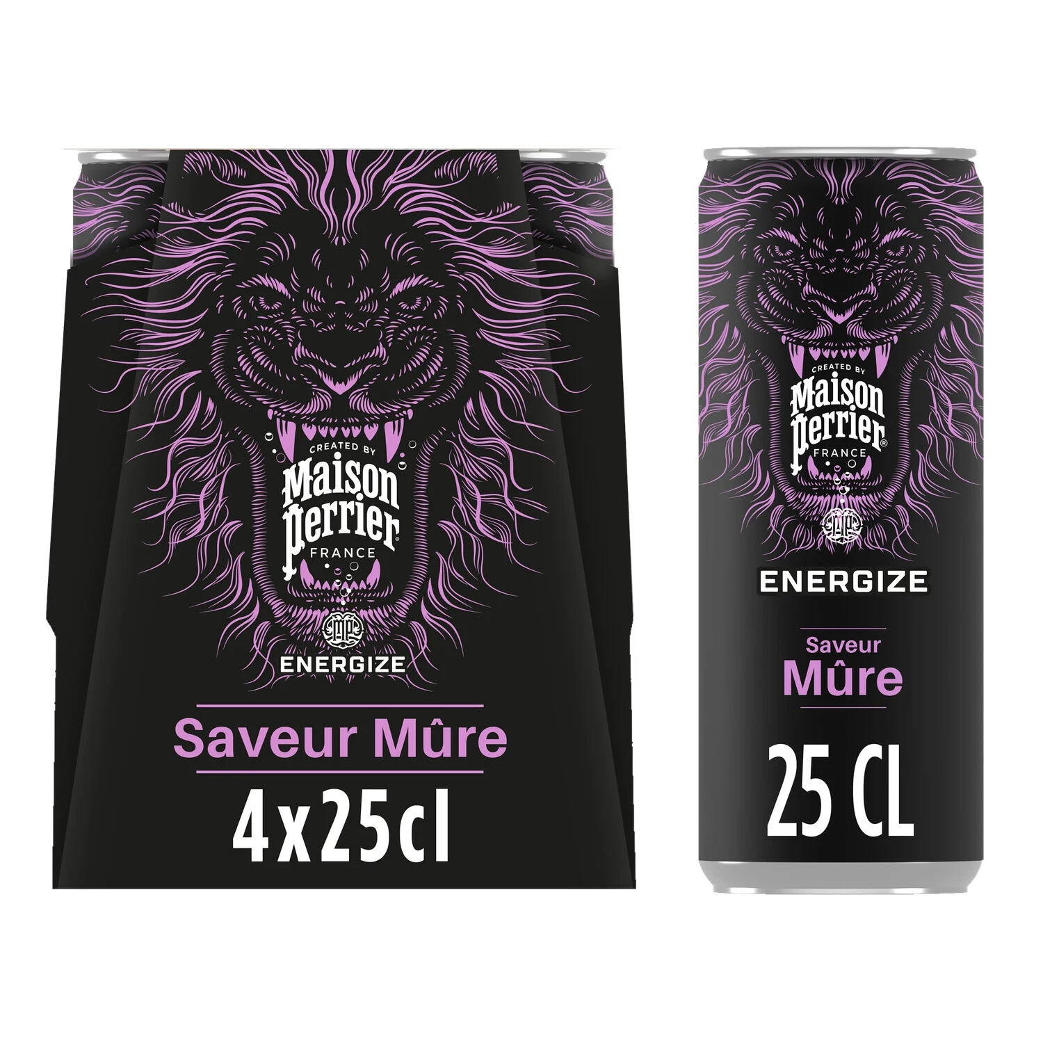 4x25cl ripe flavor energy drink - MAISON PERRIER