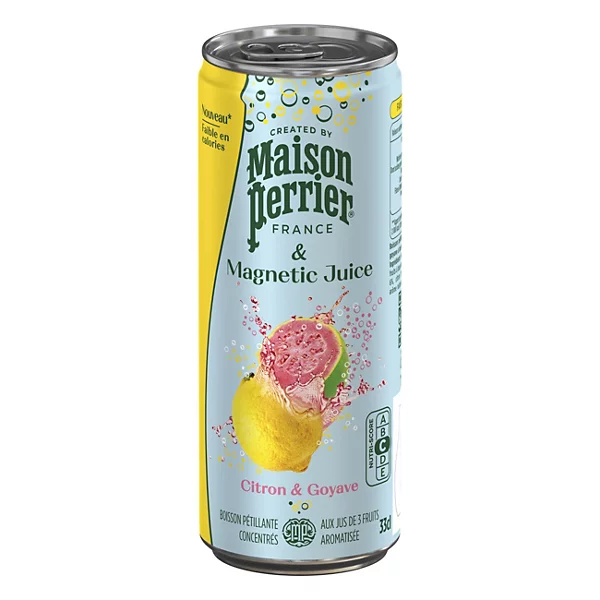 Boisson Gazeuse Maison Perrier Magnetic Citron Goyave Boite Slim 33cl - PERRIER